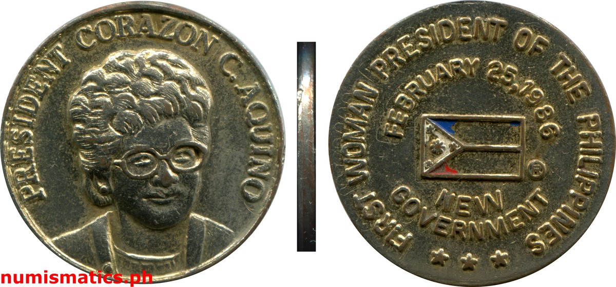 President Corazon C Aquino First Woman President of the Philippines Medal