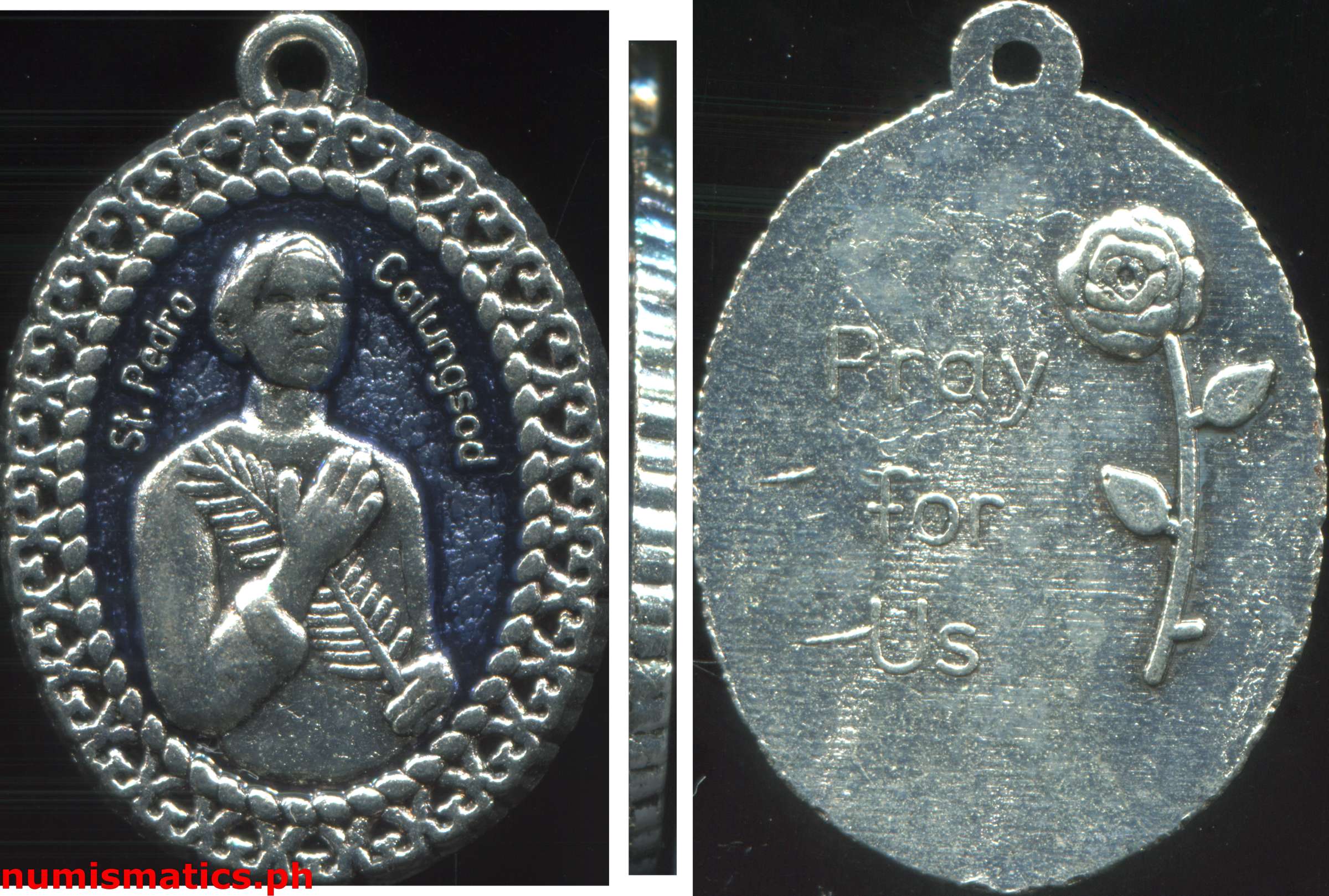 St. Pedro Calungsod - Artesano Gifts Medal Blue
