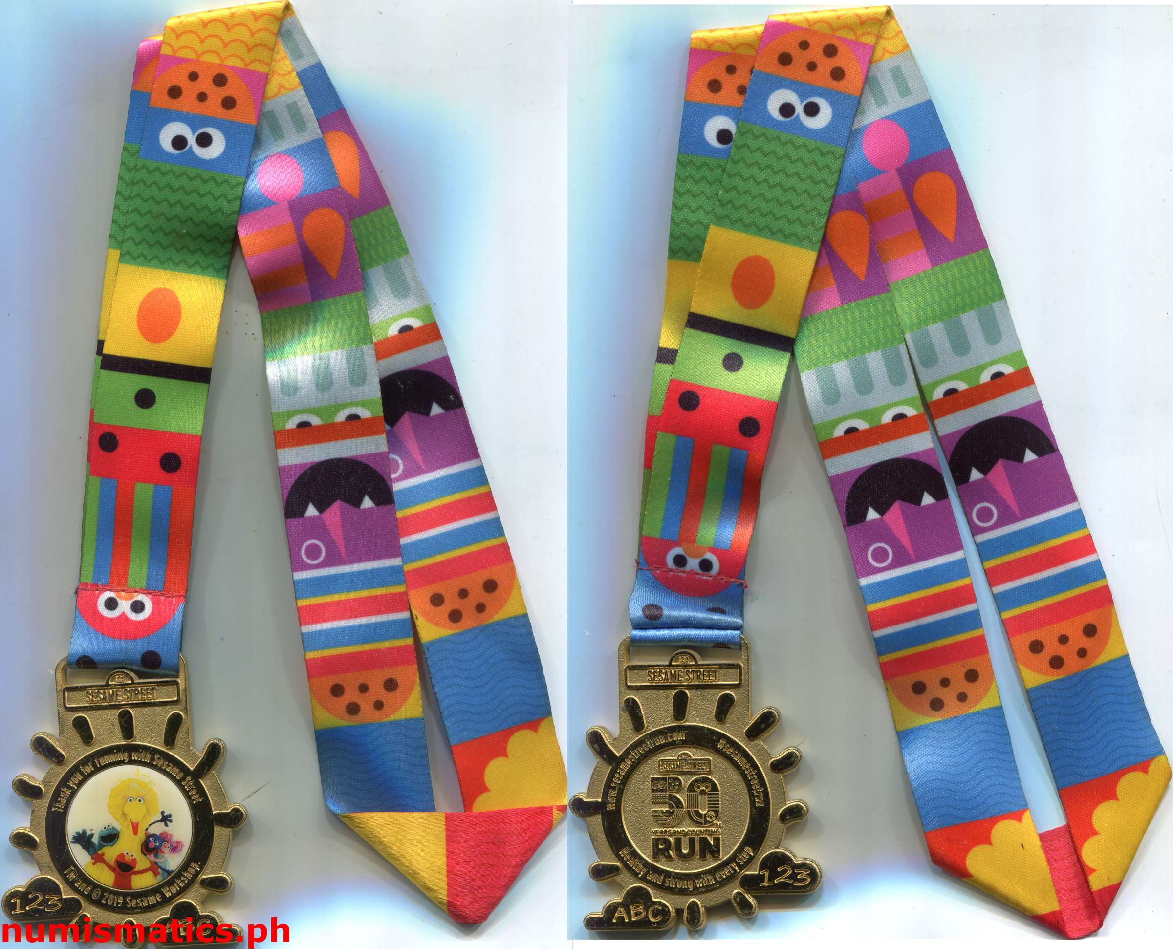 2019 Sesame Street Run Finisher Medal Ribbon 2