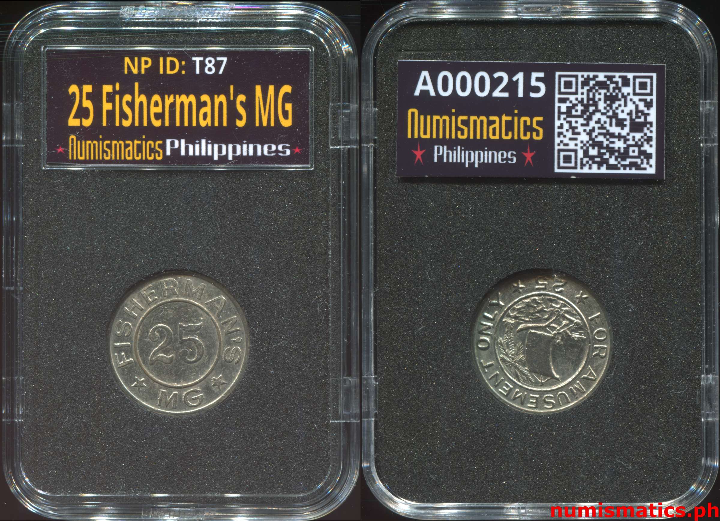 25 Centavos Fisherman's MG Token A000215 Slab