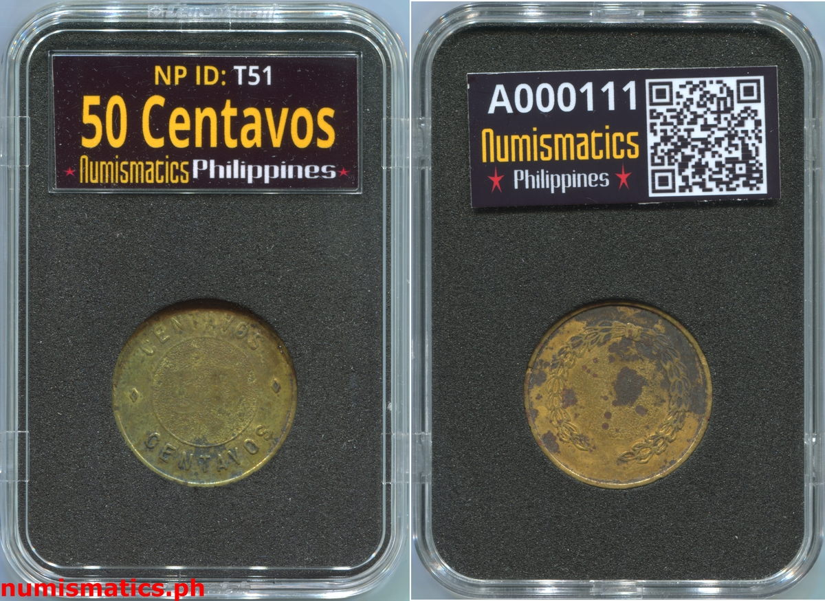 50 Centavos Amusement Gaming Token A000111 Slab