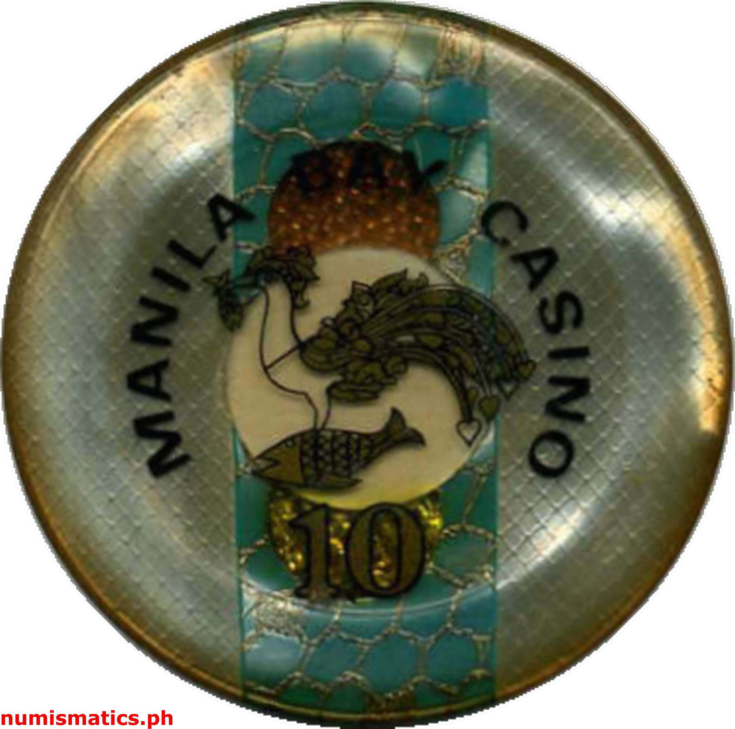 10 Pesos White Manila Bay Casino Chip