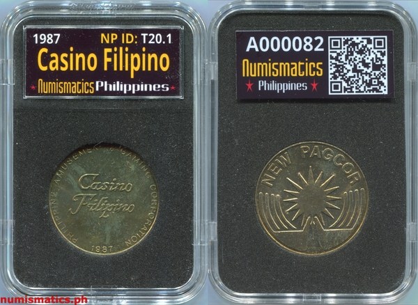 1987 Casino Filipino Token A000082 Slab