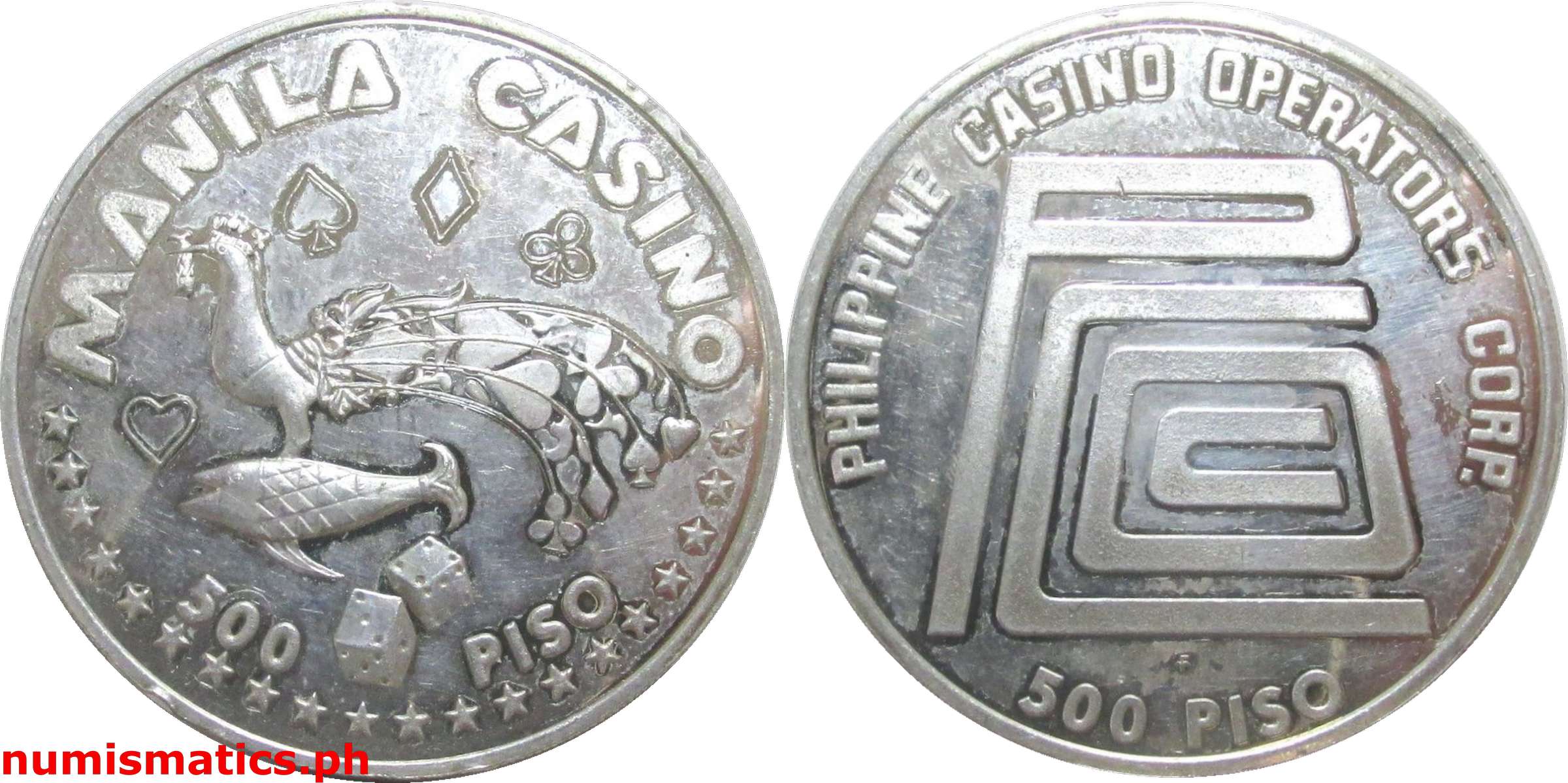 1980's 500 Pesos Circulation Manila Casino Token