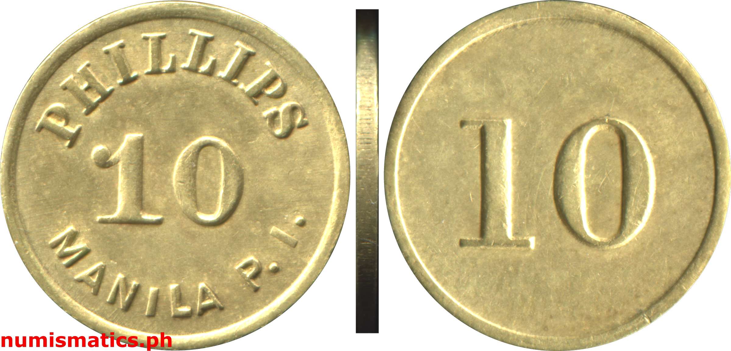 1940's 10 Centavos Phillips Manila P.I. Token