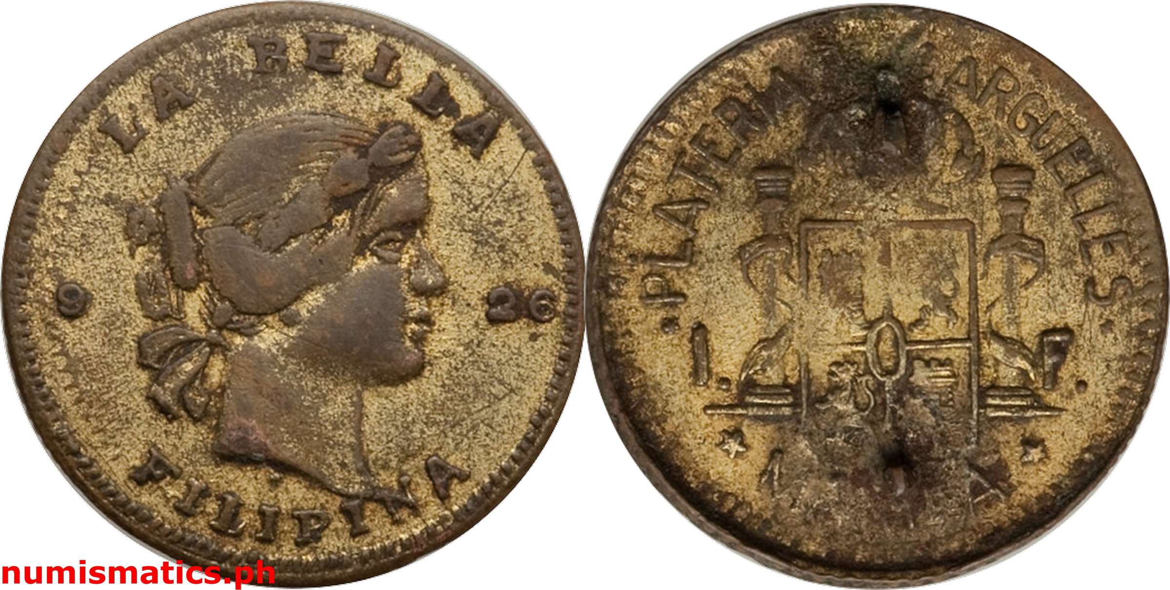 1926 La Bella Islas Filipinas Advertising Token Brass
