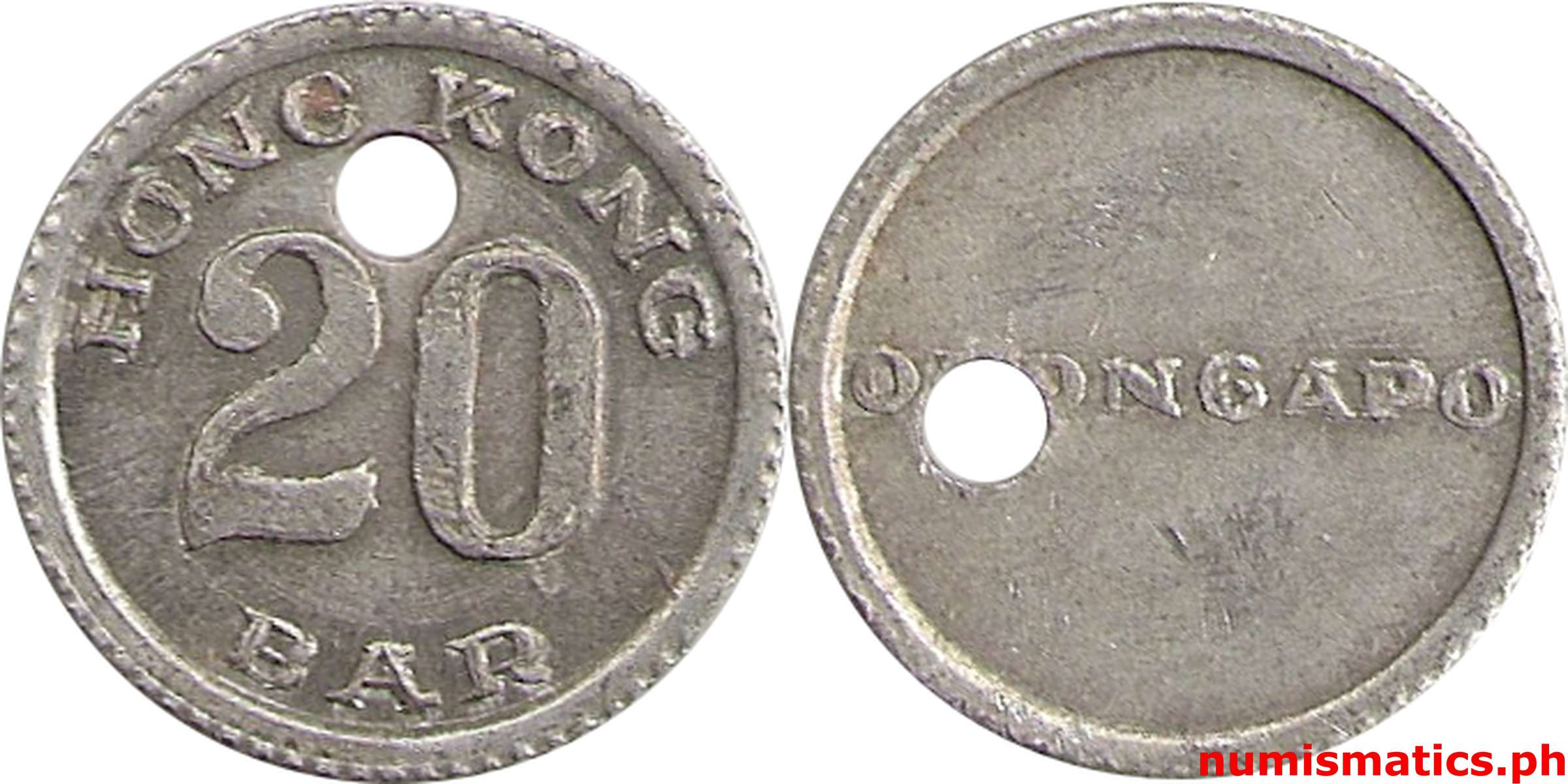 1960's 20 Centavos Hong Kong Bar Olongapo Token