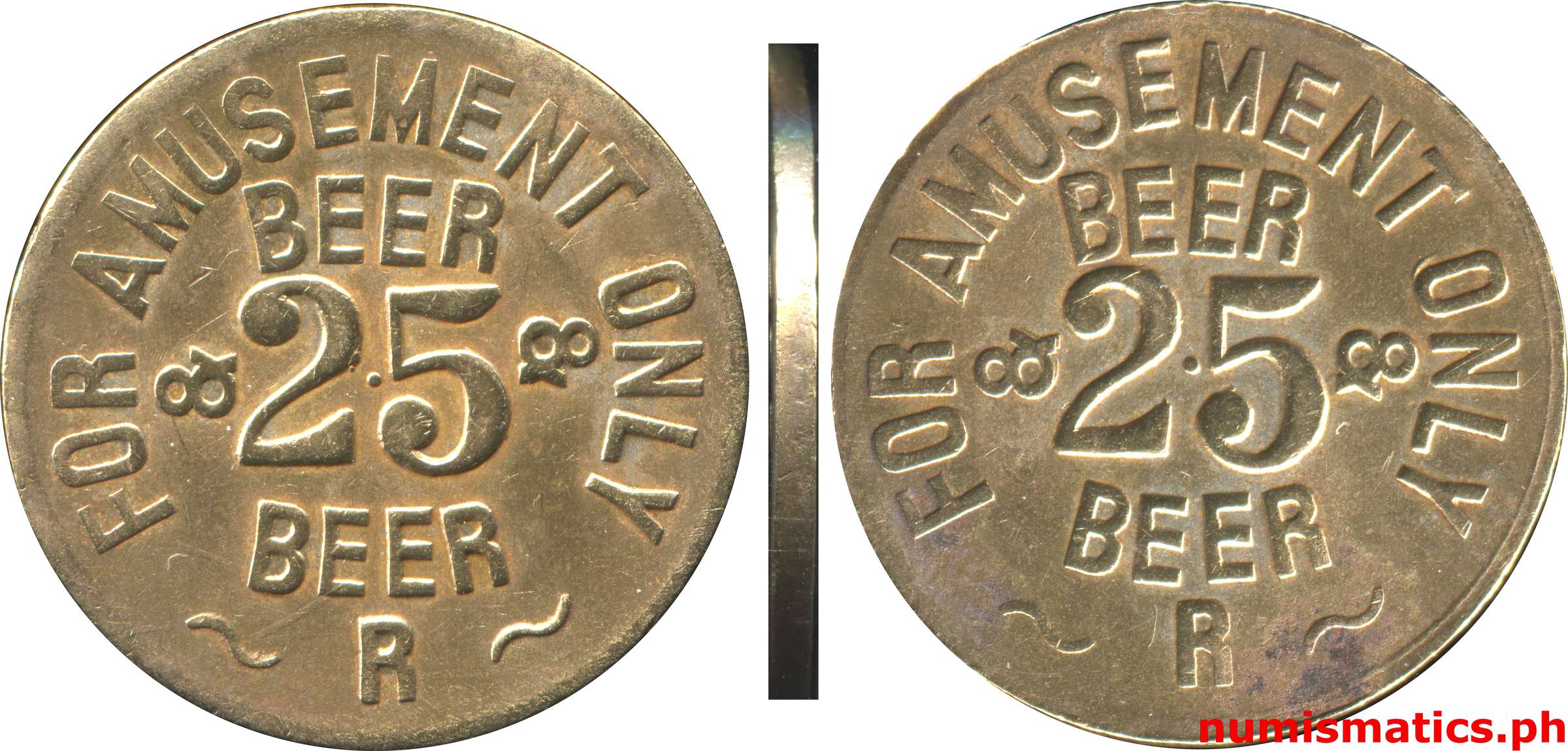 1960's 25 Centavos For Amusement Only Token