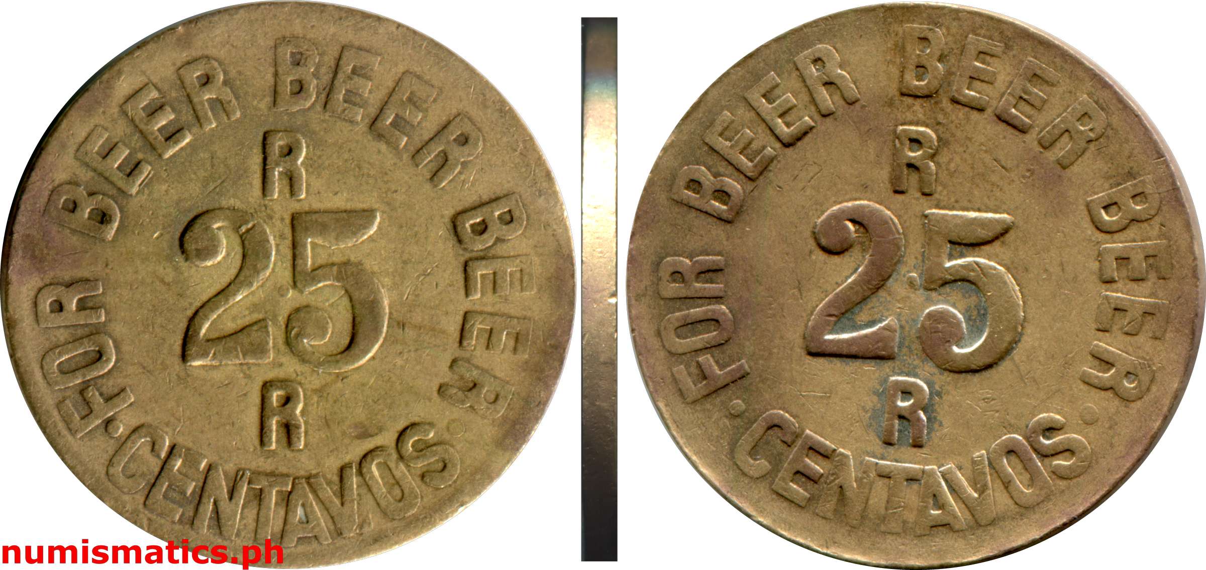 1960's 25 Centavos For Beer Token