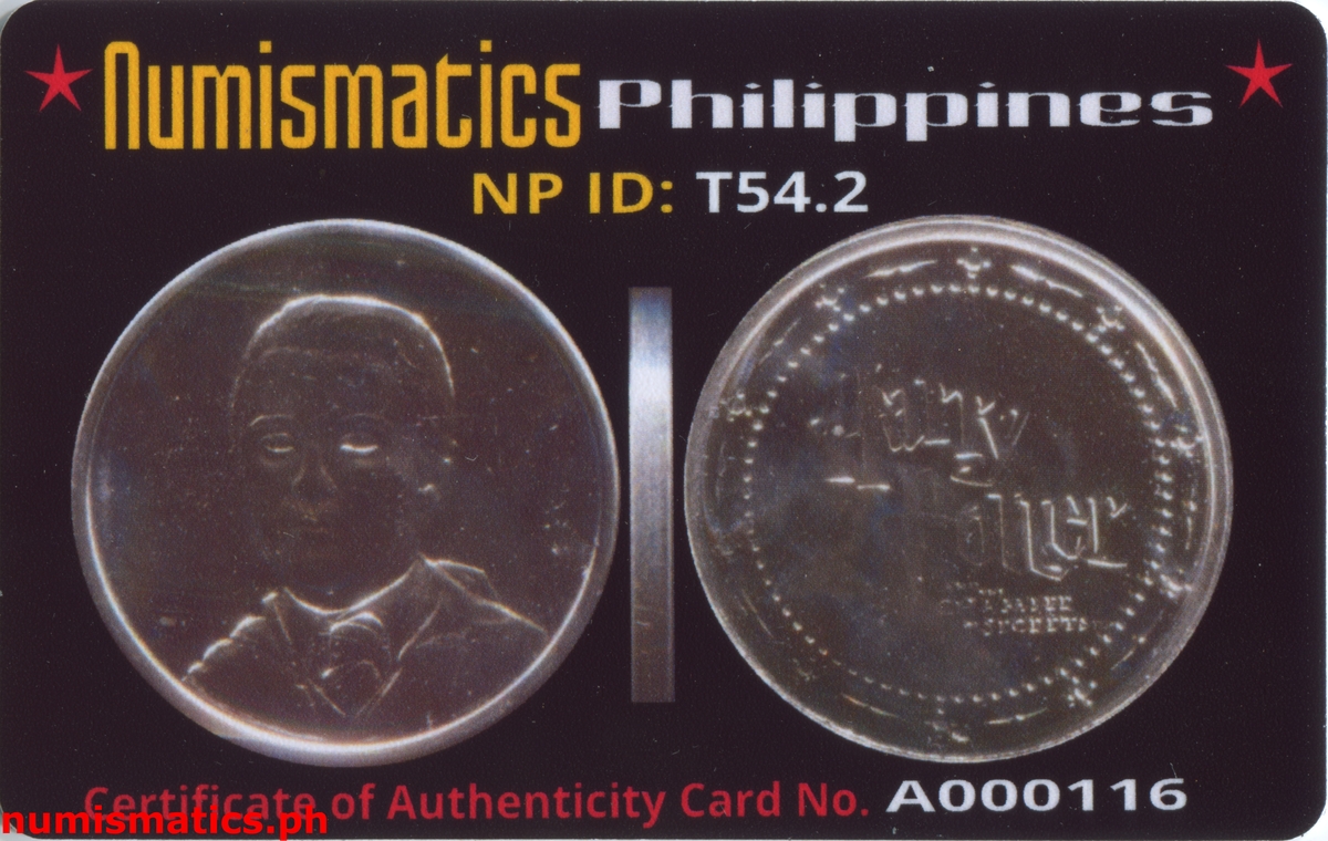 2002 Draco Malfoy Harry Potter and the Chamber of Secrets Gringotts Token A000116 COA Card Obverse