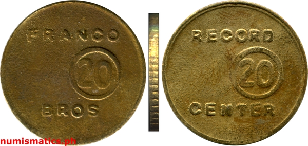 1940's Franco Bros Record Center Token