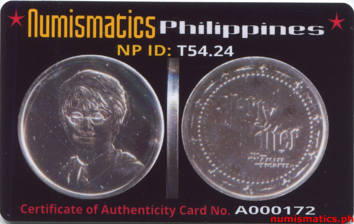 2002 Harry Potter Harry Potter and the Chamber of Secrets Gringotts Token A000172 COA Card Obverse