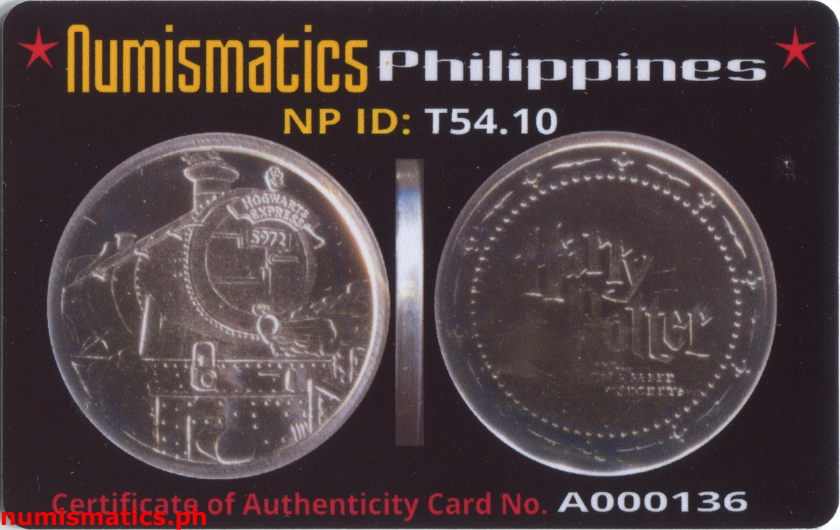 2002 Hogwarts Express Harry Potter and the Chamber of Secrets Gringotts Token A000136 COA Card Obverse