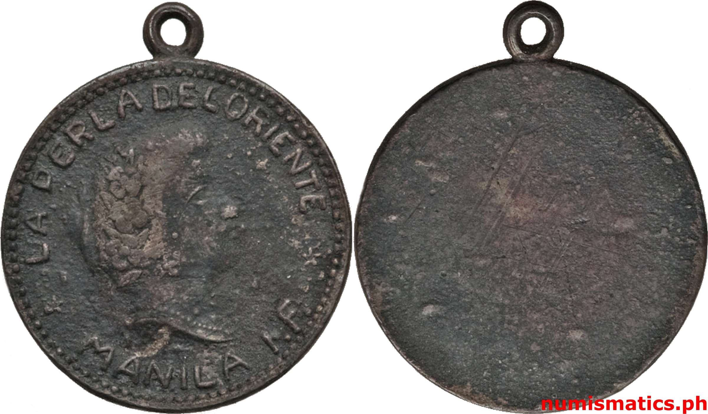 1920's 1F La Perla del Oriente Souvenir Token Loop