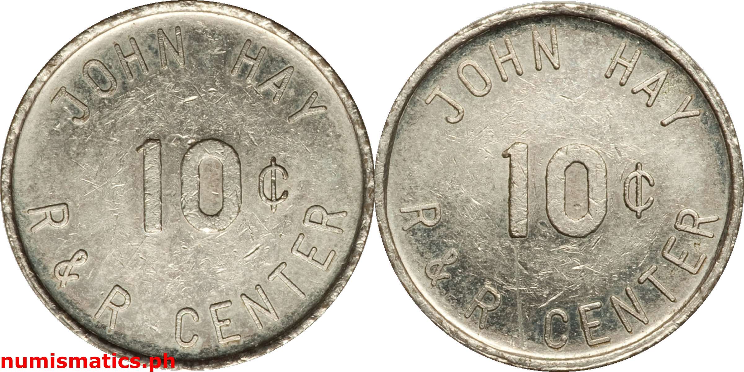 1960's 10 Centavos John Hay R and R Center Military Token