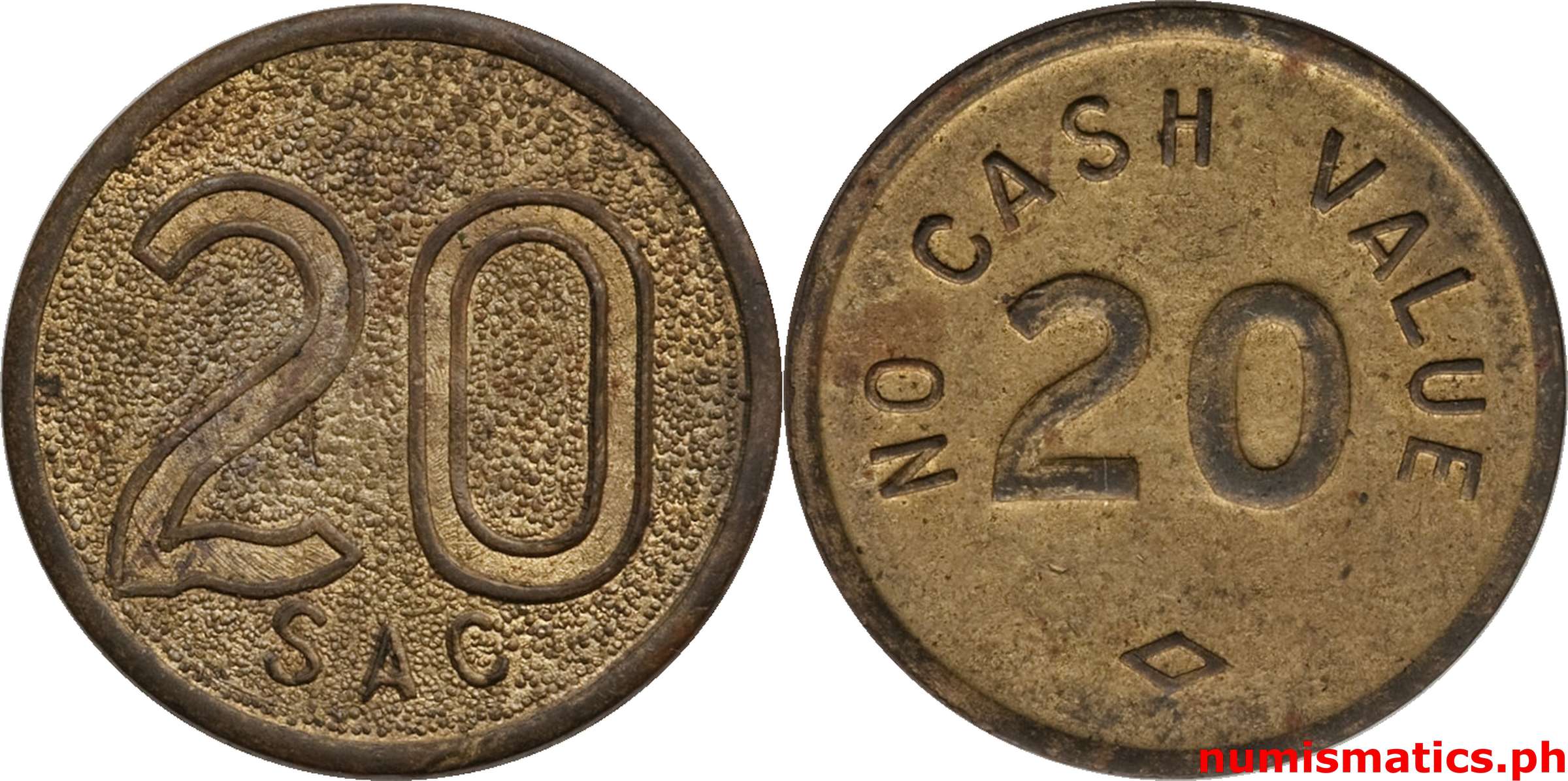 1930’s 20 Centavos SAC Token